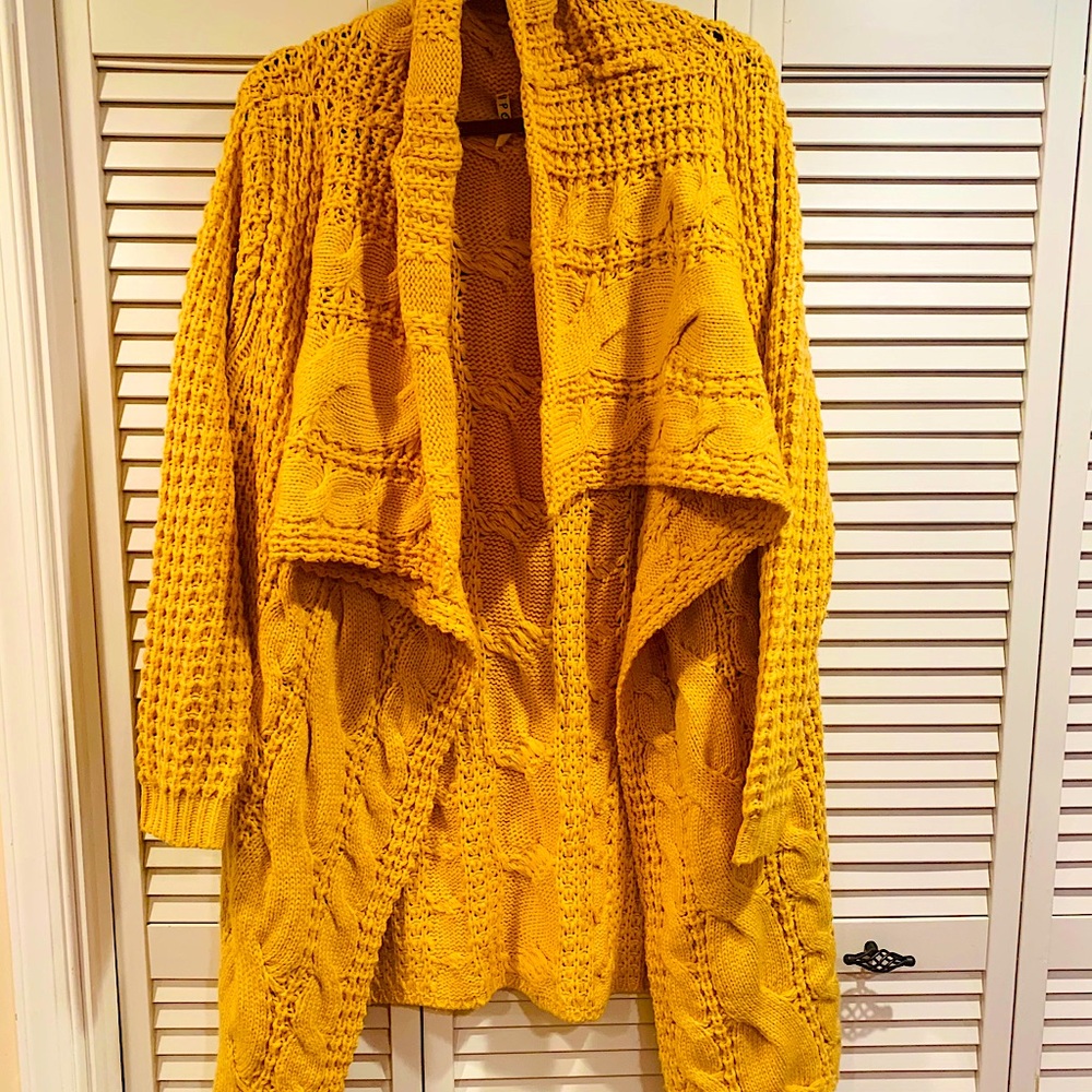 Cable Knit Cardigan Yellow by POL Australia